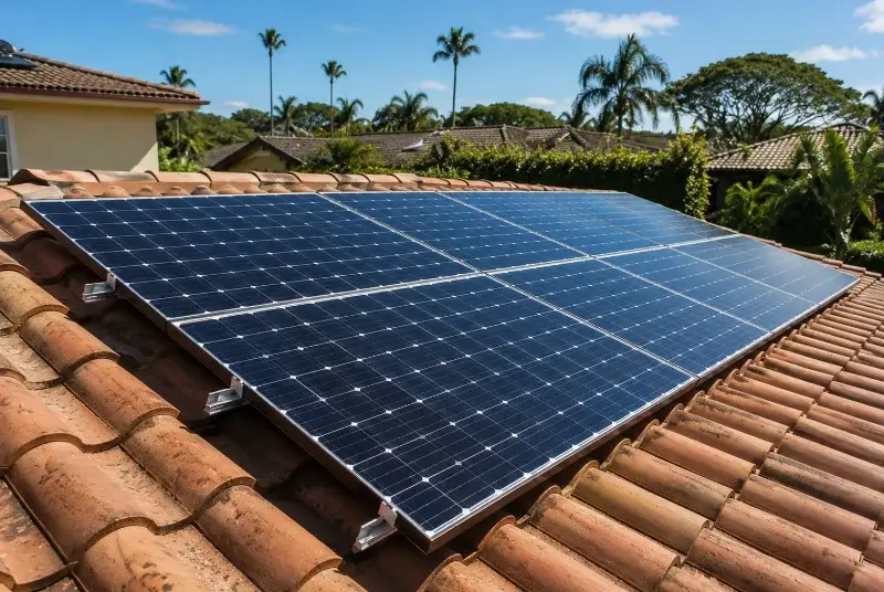 Installation de panneaux solaires à Clavé